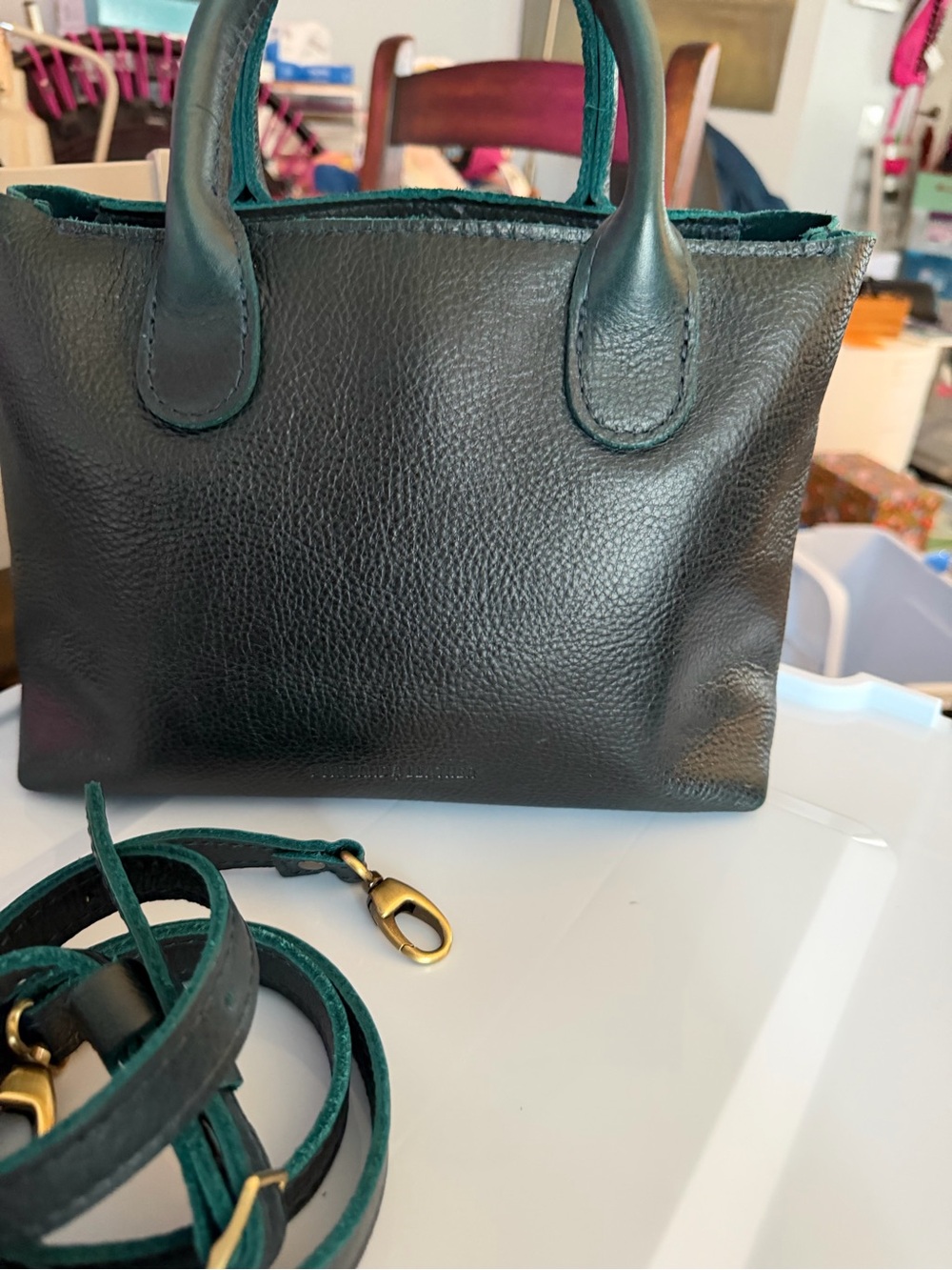 EUC large raindrop - Boreal - zip -Portland Leather Goods - Picture 2 of 4